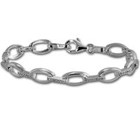 SilberDream Bracelet 18,8cm Véritable argent 925 Ovale blanc Femme Bijoux SDA449W