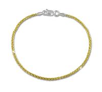 Silberdream Bracelet 19cm Bracelet Plaqué Or Tresse Dames Argent Sda2069y