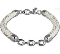 SilberDream Bracelet à breloques 21cm 925 VRAI argent Bijoux à breloques blanc FC0033W