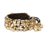 Silberdream Bracelet Beige Marron Bijoux Pour Femme Tresse Pierre 18cm Sda016
