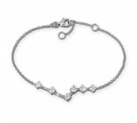Silberdream Bracelet Bijoux En Argent Blanc Pour Femme Zircone 18,5-21,5cm Sda5308w