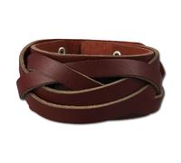 Silberdream Bracelet Crossover Bordeaux Rouge Bordeaux Femme Homme Cuir Lac660r