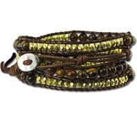 SilberDream bracelet cuir -vachette tannée- brun œil de tigre dames LA2919B