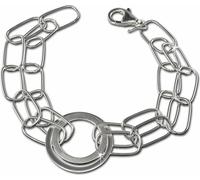 SilberDream Bracelet dames anneaux argent sterling mat 18,5cm argent SDA419