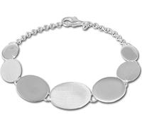 SilberDream Bracelet dames ovale argent sterling mat 19,5cm argent SDA434