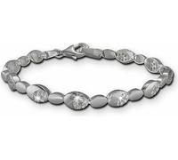SilberDream Bracelet dames ovale argent sterling scintillant 18,8cm blanc SDA444W