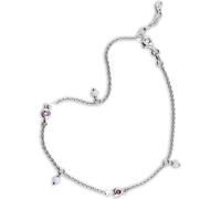SilberDream bracelet de cheville 925 argent 25cm perles femme zircon rose argent D2SDF5105A