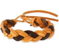 SilberDream Bracelet en cuir Bijoux de bras brun marron clair Surfer unie LAC128B