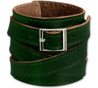 SilberDream bracelet en cuir -vachette tannée- bijoux de bras vert hommes LA1302G