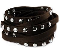 SilberDream bracelet en cuir -vachette tannée- marron femme homme LA2250B