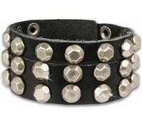 SilberDream Bracelet en cuir -vachette tannée- noir hommes hommes LAP128S