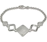 SilberDream Bracelet Femme Carreau argent sterling mat 19cm argent SDA409