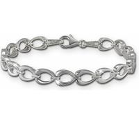 SilberDream Bracelet femme coeur argent sterling mat 19cm argent SDA446J