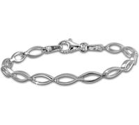 SilberDream Bracelet Femme Ovale Argent Sterling 925 18,7cm Bijoux de bras D2SDA455J