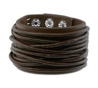 Silberdream Bracelet Marron Foncé Bijoux Homme Cuir - Cuir De Vachette - Lap010b