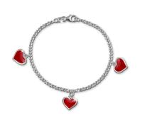 Silberdream Bracelet Rouge Bijoux Pour Enfant Argent 925 Coeurs 16,5cm Sda010