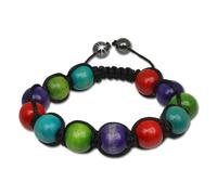 Silberdream Bracelet Shamballa Bijoux De Bras Colorés Femme 14 Boules 18-23cm Sda915