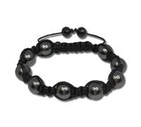 Silberdream Bracelet Shamballa Bijoux De Bras Noir Boules Femme 18-23cm Sda919