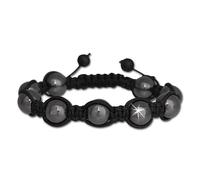 Silberdream Bracelet Shamballa Luxe Noir En Boules Dhématite Sdy900