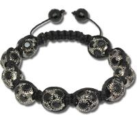 SilberDream Bracelet Shamballa pour dames 18-23cm argent 10 boules zirconium SDA926