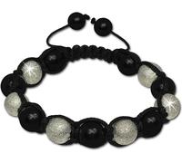 SilberDream Bracelet Shamballa pour dames 18-23cm argent pierre textile SDA913