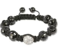 SilberDream Bracelet Shamballa pour femme 18cm blanc boule argent 925 SDA032