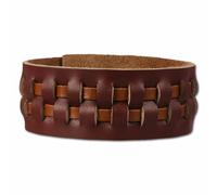 Silberdream Bracelet Tressé Rouge Bordeaux Bracelet Unisexe Cuir Lac199b