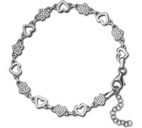 SilberDream Bracelet zirconium argent 925 coeurs argent Femme Bijoux SDA4798W