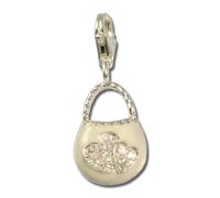 Silberdream Breloque Bracelet En Argent Véritable 925 Pendentif Sac Blanc Fc3030w