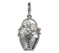 Silberdream Breloque Chaîne En Argent Véritable 925 Pendentif Panier Zircone Fc4106