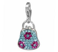 Silberdream Breloque De Sac Bleue Zircone Pendentif À Breloque Pour Femme En Argent 925 Gsc532h