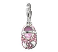 Silberdream Breloque Rose Chaussure De Bébé Pendentif Femme Argent 925 Zircone Gsc554a
