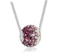 SilberDream Chaîne Bead Argent blanc violet Set D2GSS031