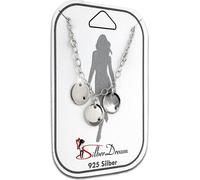 SilberDream Chaîne de cheville 25cm dames 925 argent zircon noir SDF5115J