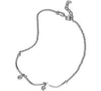 SilberDream Chaîne de cheville 925 argent 25cm vague femme zirconium argent blanc D2SDF5155W