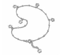 Silberdream Chaîne De Cheville Argent Pour Femme Bijoux En Argent 925 Fleurs 27cm Sdf2194j