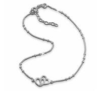 Silberdream Chaîne De Cheville Argent Pour Femme Bijoux En Argent Deux Coeurs 26cm Sdf0353j