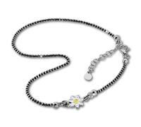 Silberdream Chaîne De Cheville Blanc Jaune Pour Femme Bijoux En Argent 925 Fleur 27cm Sdf2224k
