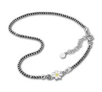 Silberdream Chaîne De Cheville Noircie Pour Femme Bijoux En Argent 925 Fleur 27cm Sdf2254k