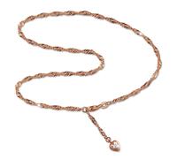 Silberdream Chaîne De Cheville Or Rose 333 Femme Argent Coeur Zircone 25,5cm Sdf0295e