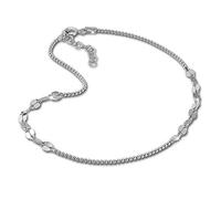 SilberDream Chaine de Cheville - Paillettes - 27cm - Argent sterling 925 - Bracelet de cheville - Bijoux Pied SDF2184J