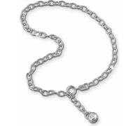 SilberDream Chaîne de cheville pour dames 25cm argent 925 scintillant argent zirconia SDF001