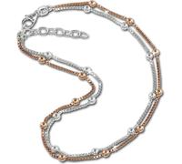 SilberDream Chaîne de cheville pour femme 23-26cm Argent 925 plaqué or rose Boule SDF2133E