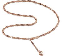 SilberDream Chaîne de cheville pour femme 25,5cm Argent 925 or rose Cœur Zirconia SDF0295E