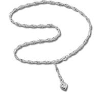 SilberDream Chaîne de cheville pour femme 25cm argent 925 scintillant coeur zirconia SDF005