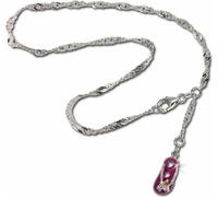 SilberDream Chaîne de cheville pour femme 25cm argent 925 scintillant rose tongs SDF022A