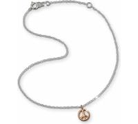 SilberDream Chaîne de cheville pour femme 25cm en argent 925 333 plaqué or rose Peace SDF8001E