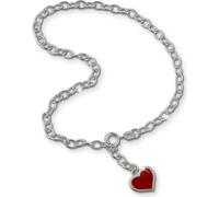 SilberDream Chaîne de cheville pour femme 25cm en argent 925 non allergénique rouge coeur SDF006