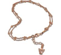 SilberDream Chaîne de cheville pour femme 27cm 925 argent scintillant doré rose Ange SDF2174E