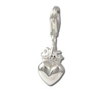 Silberdream Charm 925 Bracelet En Argent Véritable Pendentif Couronne Coeur Fc3061